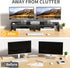 Dual Computer Monitor Stand Riser, Desk Organizers and Accessories, Printer & TV Stand, Desk Shelf, Office Desk