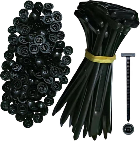 Generic Nylon Universal Cable Tie Buckle Self-Locking Zip Ties with Button Clip Head