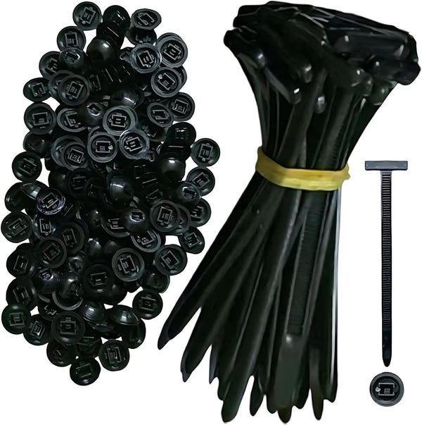 Generic Nylon Universal Cable Tie Buckle Self-Locking Zip Ties with Button Clip Head