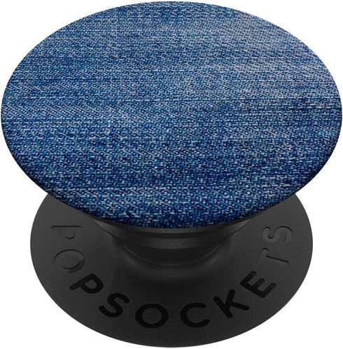 Denim Blue Jeans Fabric PopSockets PopGrip, Funny Gift for Men or Women