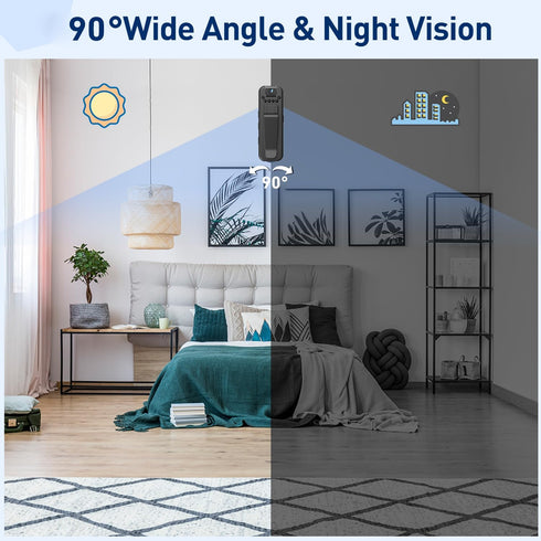 L7 Mini Body Camera 1080P HD Recording with Night Vision, 1000 mAh Battery Life, Wearable Camcorder for Home, Outdoor,