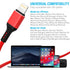 Apple MFi Certified iPhone Charger Cable 2 Pack, 6 FT Red, Fast Charging & Data Sync, Compatible with iPhone 14, 13,
