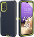 muitq Heavy Duty Case for Galaxy A32 5G, Not Fit 4G, Shockproof, Dropproof, Dust-Proof with Clip (Blue-Green)