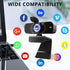 Lusinx 2K Webcam for Computer/Laptop/Desktop/PC, Camera with Microphone, USB Plug&Play, Auto Low Light Correction