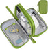 Electronic Organizer Travel Cable Accessories Bag for Power Bank, Charging Cords, Mouse, USB Cable, Earphones - Green