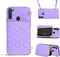 Furiet Zipper Wallet Case for Samsung Galaxy A21, Crossbody Strap, 8 Card Slots, TPU Leather Cover - Purple