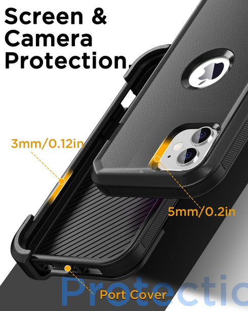 AICase iPhone 11 Case - Rugged Heavy Duty Full Body Shockproof Military Protection, Durable Cover for 6.1" iPhone 11.