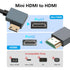 8K 48Gbps 90 3FT CERRXIAN Left Angled Mini HDMI to HDMI Cable, High Speed Degree Mini HDMI to HDMI Coiled Cable Support