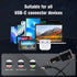 GIASYIEH 90 Truck(11.5FT) Dash Cam Charger USB C, Dual Port Dashcam Power Adapter with Switch Type C Degree Angled Car
