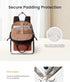Backpack Backpack Backpack, 17Inch LOVEVOOK Laptop for Women - Stylish Work with Large Cup Holder, Waterproof College