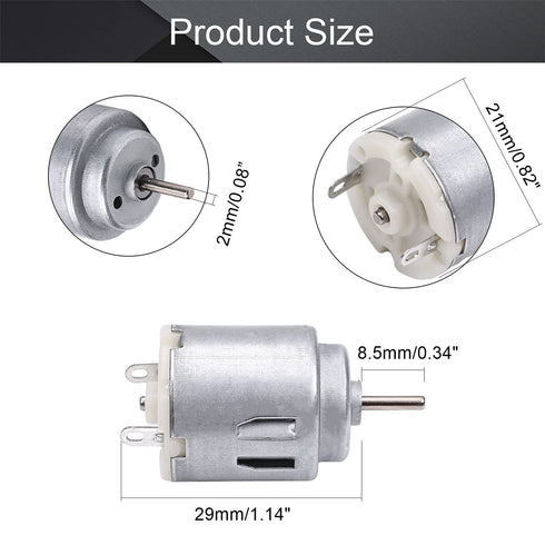 5Pcs 1.5-6V 5000-20000RPM Fielect DC Motor Micro Motor Mini Motor Electric Motor Round Shaft for RC Boat DIY Car Toys