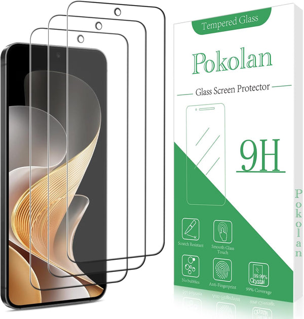 Pokolan 3 Pack Designed for Samsung Galaxy S24 FE 5G Tempered Glass
