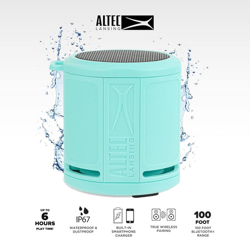 Altec Lansing Mint HydraMicro - Portable Waterproof Bluetooth Speaker