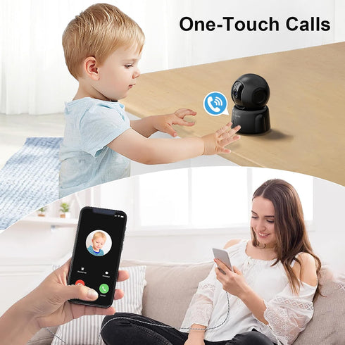 GOLSPARK 2K,2.4GHz Dog Pet Camera for Home Security WiFi Camera Baby Monitor for Room with Motion Tracking Detection