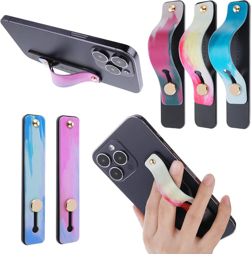Cobee Phone Loop Finger Holders, 5 Pcs Telescopic Grip Stand, Universal Silicone Colorful Phone Grip for Most