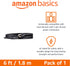 Amazon Basics 6 3 18 125 5-15P IEC320C13, PC Power Cable, feet, AC Power Cord for Monitor, Computer, TV, Prong, AWG