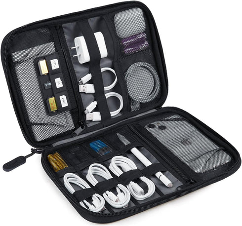BAGSMART Large Electronics Travel Organizer Case, Tech Accessories Cord Storage Bag for