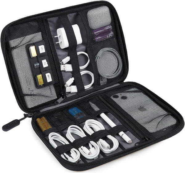 BAGSMART Large Electronics Travel Organizer Case, Tech Accessories Cord Storage Bag for