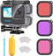 Waterproof Case with Dive Filters for GoPro Hero 12/11/10/9 Black, 230FT Underwater Protective Housing Dive Kit