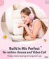 rockpapa C24 On-Ear Wired Headphones with Microphone, Lightweight Foldable Corded Headphones with 3.5mm Jack, Stereo