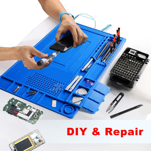 Precision Screwdriver Set Phone Repair Tool Kit, 130 In 1 DIY Repair Kit with Anti Static Mat, Magnetic Driver Kit