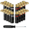Amxinwang Right Angle Banana Plugs (8 Pairs, 16 Pieces), Closed Screw 24K Gold