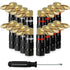 Amxinwang Right Angle Banana Plugs (8 Pairs, 16 Pieces), Closed Screw 24K Gold