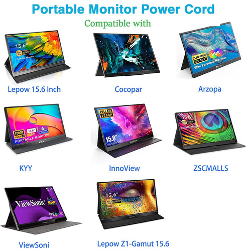 6.6FT USB-C 3.2 Gen 2 2 Display Monitor Video Link Data Transfer Cable for Lepow Z1, InnoView, ASUS ZenScreen, Portable