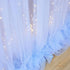 Suppromo 10ft 10ft x Baby Blue Tulle Photo Backdrop Curtain with Lights String for Parties Wedding Sheer Blue Curtain