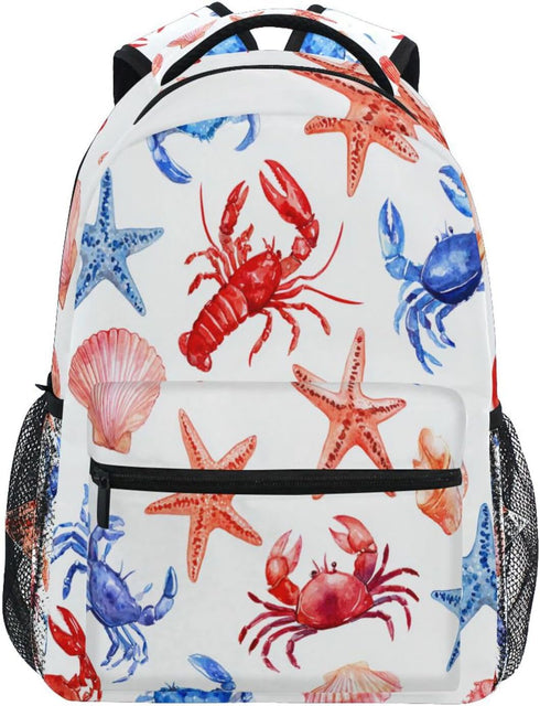 Krafig Cute Lobsters Crabs Boys Girls Kids School Backpacks Bookbag, School Bag Travel