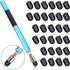 Zonon 30 Pieces Replacement Stylus Tips - Conductive Touch Screen Pen Tips, Capacitive Silicone Rubber, No Touch Door