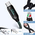USB A to USB C Cable Type C Charger Fast Charging 5A PD 100w 6.6FT with LED Display, Nylon Braided Cable for iPad Pro