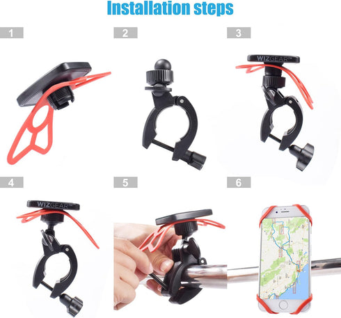 WixGear Universal Magnetic Bicycle & Motorcycle Handlebar Phone Holder with Fast Swift-Snap Technology