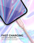 LIQUIPEL Powertek 6 ft iPhone Charger Cable, Fast Charging Lightning to USB Adapter, MFI Certified, Light Pink