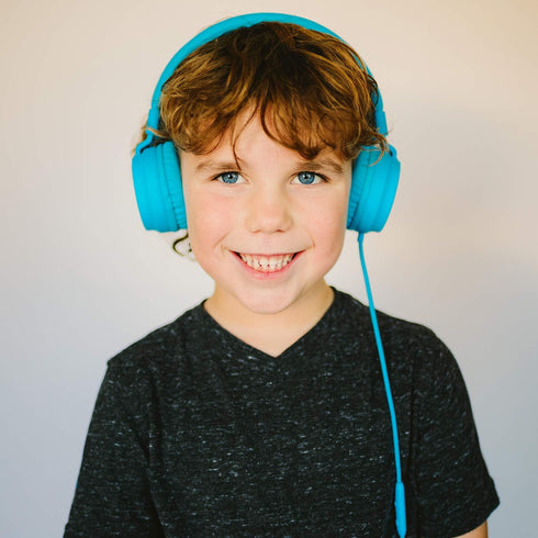 Puro Sound Labs PuroBasic Volume Limiting Wired Headphones for Kids, Foldable & Adjustable with Microphone, Compatible