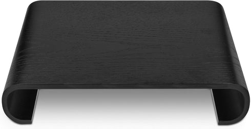 Navaris Wood Monitor Stand Riser - Desktop Organizer for PC TV Screen, Oak with Black Stain