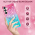 Samsung Galaxy S24 Case with Screen Protector, Luxury Glitter Bling Liquid Floating Cute Shockproof Slim Silicone Cover