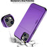 Nvollnoe Purple iPhone 13 Case, Heavy Duty Protective Dual Layer Shockproof Hidden Card Slot Slim Wallet Case