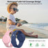Waterproof Airtag Bracelet for Kids, 2 Pack Hidden Wristband, Anti-Lost Silicone Holder Case for Toddler - Blue+Pink