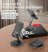 360 Degree Rotating Mobile Phone Holder,Fully Adjustable Foldable Desktop Phone Holder Stand Base,Foldable Desktop Cell Phone Stands for iPhone15 14 13 Pro Max Plus iPad Samsung (K39B-black)