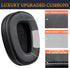 SOULWIT Replacement Earpads for Skullcandy Crusher 1.0 Over Ear Headphones - Black Noise Isolation Foam Cushions.