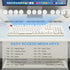 USB Wired Computer Keyboard, Full Size Office Keyboard with Number Pad, Caps Indicators, Foldable Stands for PC Laptop