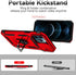 SunStory Red iPhone 12 Pro Max Case, with HD Screen Protector & Slide Camera Cover & Rotated Ring Kickstand