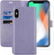 MONASAY Wallet Case for iPhone X/iPhone Xs, 5.8-inch, Flip Folio Leather Cover with Credit Card Holder, Glass Screen