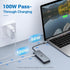 HOPDAY 10 1 4K 100W,USB 3.0 5Gbps,SD/TF USB C Hub - in Multiport USB C Adapter with HDMI, USB C Docking Station, PD