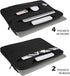RAINYEAR 13 Inch Laptop Sleeve Case for MacBook 13.6 A2681 M2 M1, Briefcase with Hidden Handle - Black