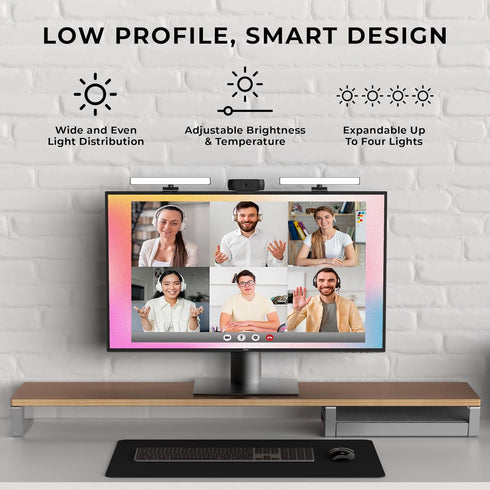 HumanCentric Setup, Video Conference Lighting, Add-On Only Light for Streaming and Video Conferencing, Add-On Only Kit