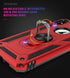 Korecase Dual Layer Case for iPhone X, iPhone Xs, Military Armor Protection with 360 Degree Swivel Ring Kickstand, Red