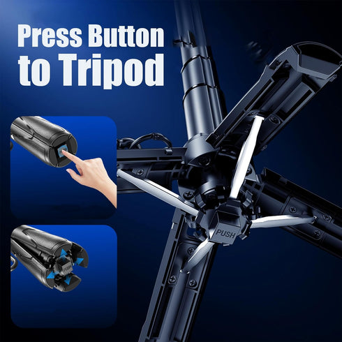 GEYUTHS 4 1 in Magnetic Tripod Pocket Selfie Stick Extendable Cell Phone Stand Portable Camera Grip Handle