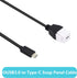 GELRHONR USB C Keystone Jack Cable, USB 3.1 Type C Male to Female Panel Mount Adapter, 0.2M, White, Compatible Devices